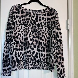 Chaser - Leopard Print Long Sleeved Blouse - Size S / NWT